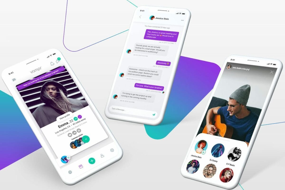 Vampr — plataforma para conectar con otros músicos