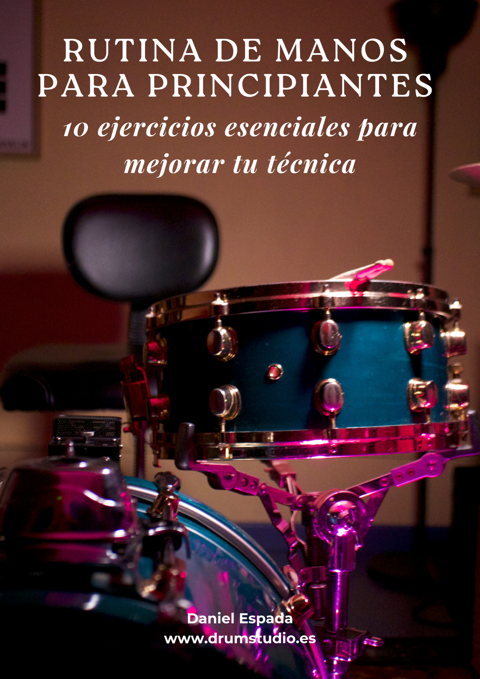 Portada PDF Rutina de Manos para Principiantes de Drum Studio — ejercicio de coordinación para adultos